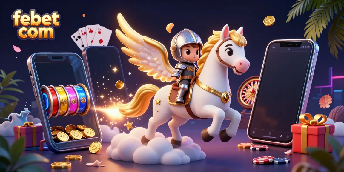 Experience thrilling gameplay at febet com with our vibrant 3D illustration showcasing casino excitement.