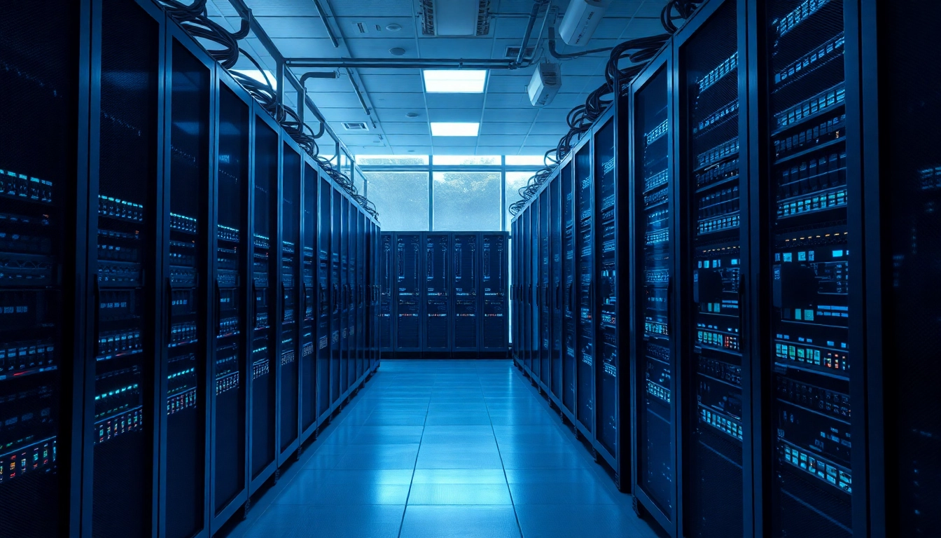 Effiziente Server systems in einem modernen Rechenzentrum mit hochmodernen Komponenten.