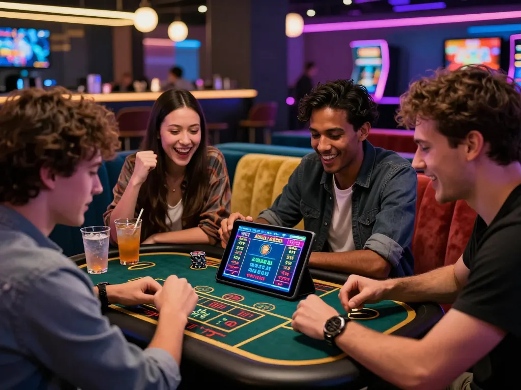 Exciting online betting scene with friends enjoying debet gaming experience.