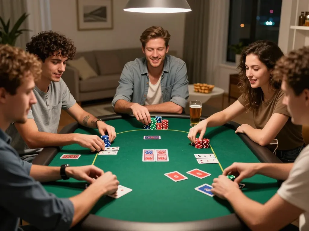 F168 poker night with friends showcasing competitive gameplay and strategy at home.