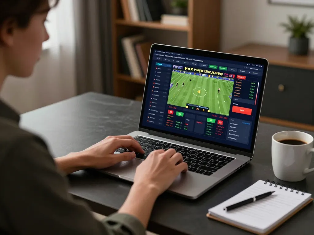Engaging in sports betting strategies at https://rikbet.global/ with live odds and comfortable home setup