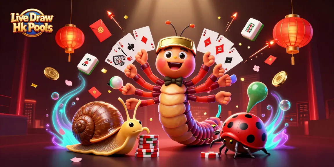 Engage with Live Draw Hk Pools showcasing a vibrant 3D cartoon casino scene filled with excitement.