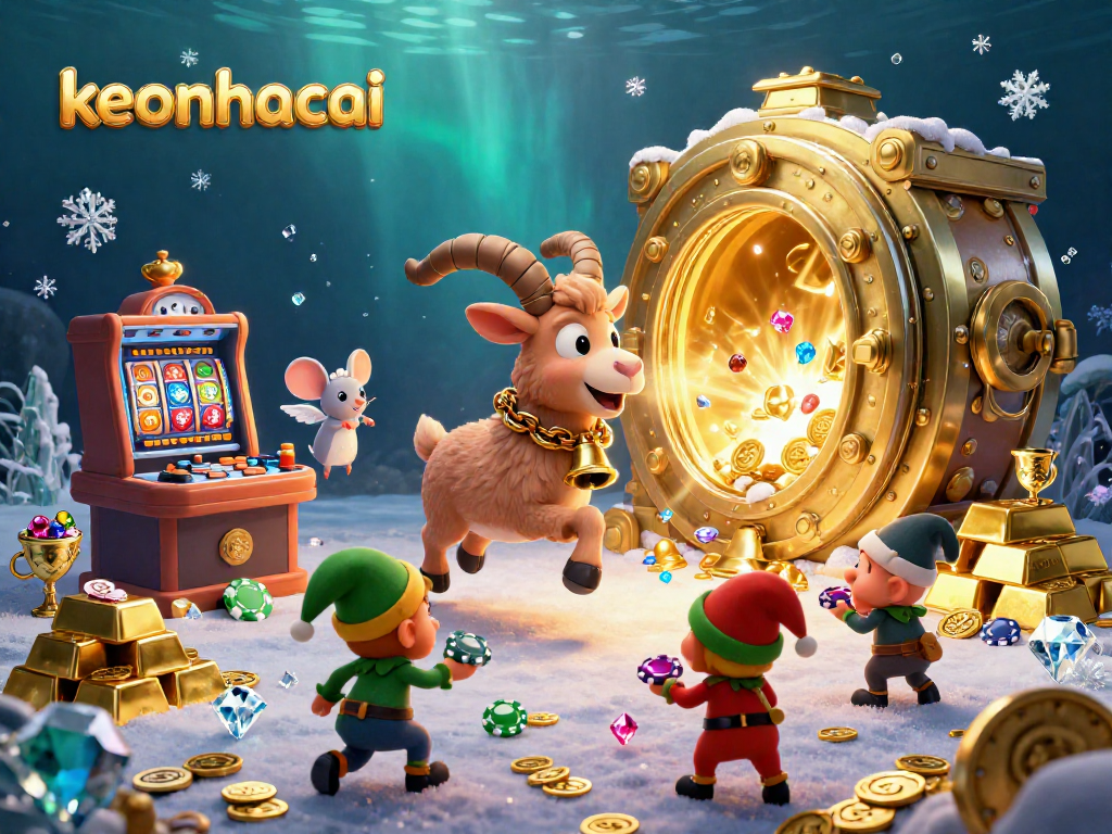 Steal poker chips at the festive keonhacai casino featuring dynamic 3D characters and dazzling treasures.