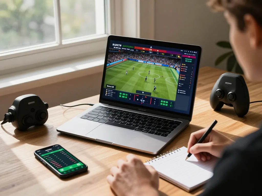 Player examining sports odds on 78win mobile app while relaxing at home, engaging atmosphere.