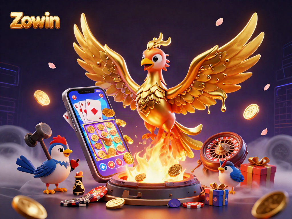 Zowin offers thrilling gameplay with a fiery phoenix, dynamic games, and abundant rewards.