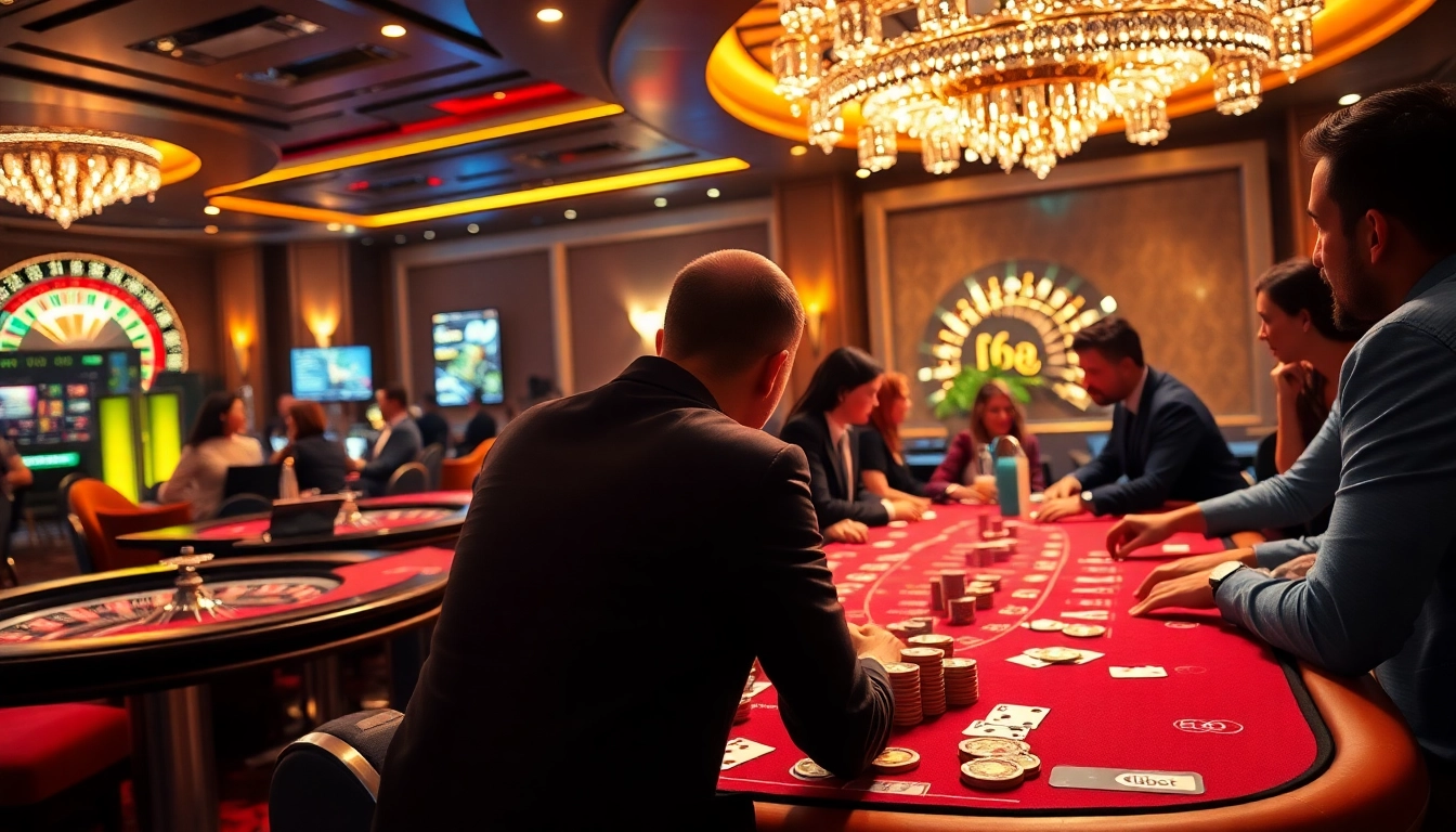 Exciting poker game at https://gg88.media/ with vibrant poker chips and cards.