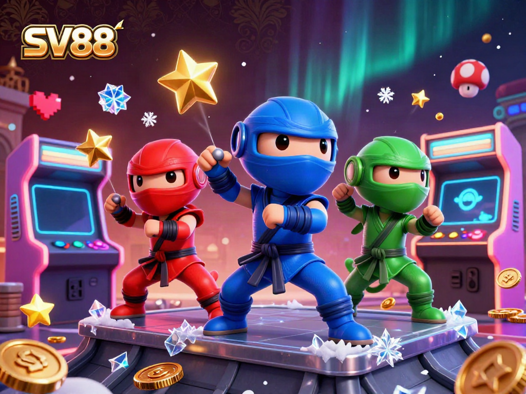 SV88 ninja chameleons showcase synchronized martial arts, blending gaming and casino excitement.