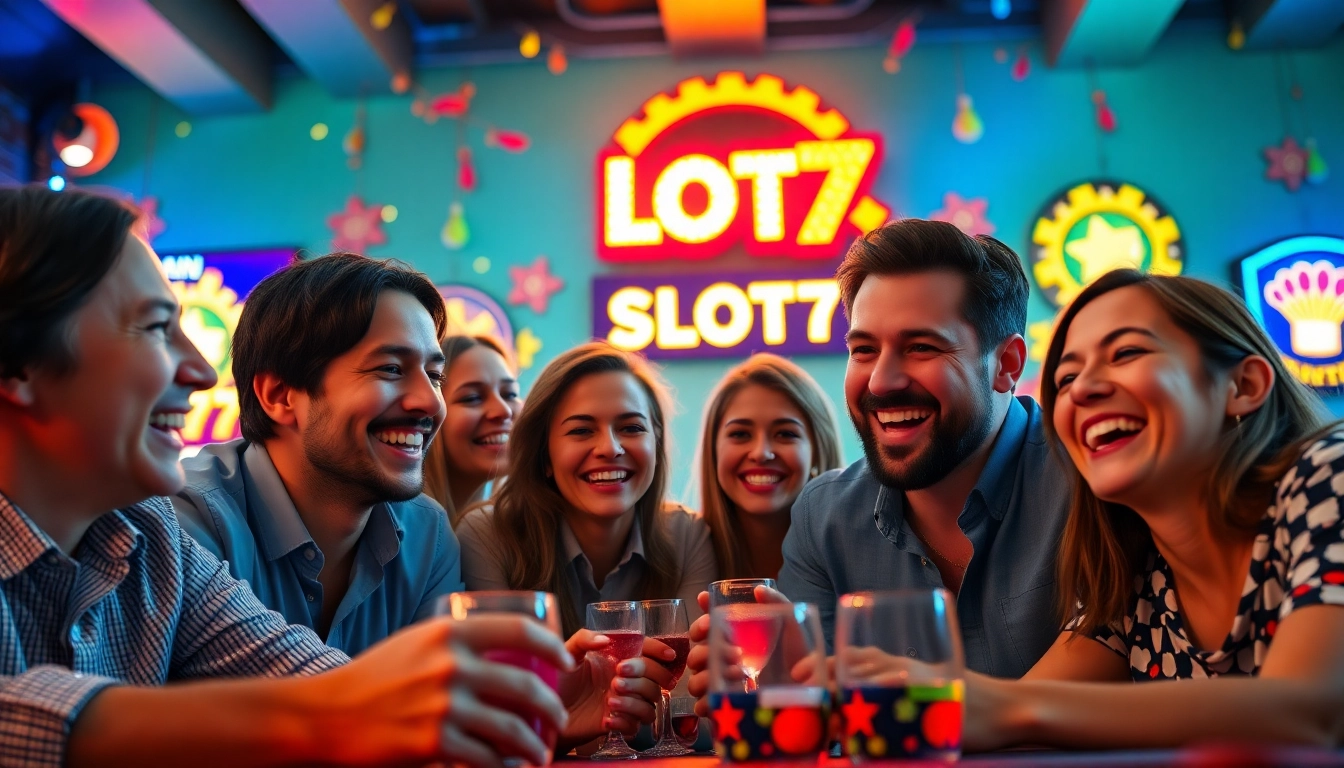 Permainan Slot77 yang menarik dengan teman-teman di malam yang penuh warna.