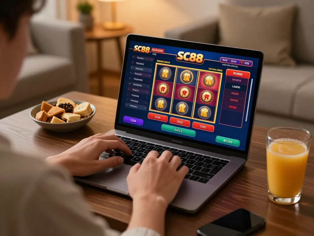 Player engaged in strategic gameplay at Trang chủ SC88, focused on online casino interface.