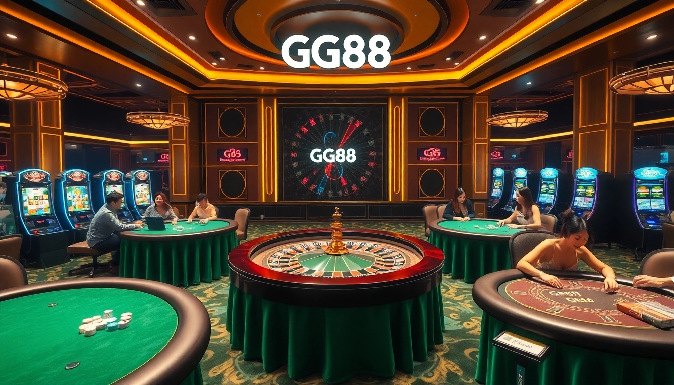 Experience the thrill of GG88 with vibrant casino gameplay featuring roulette, poker, and slot machines.