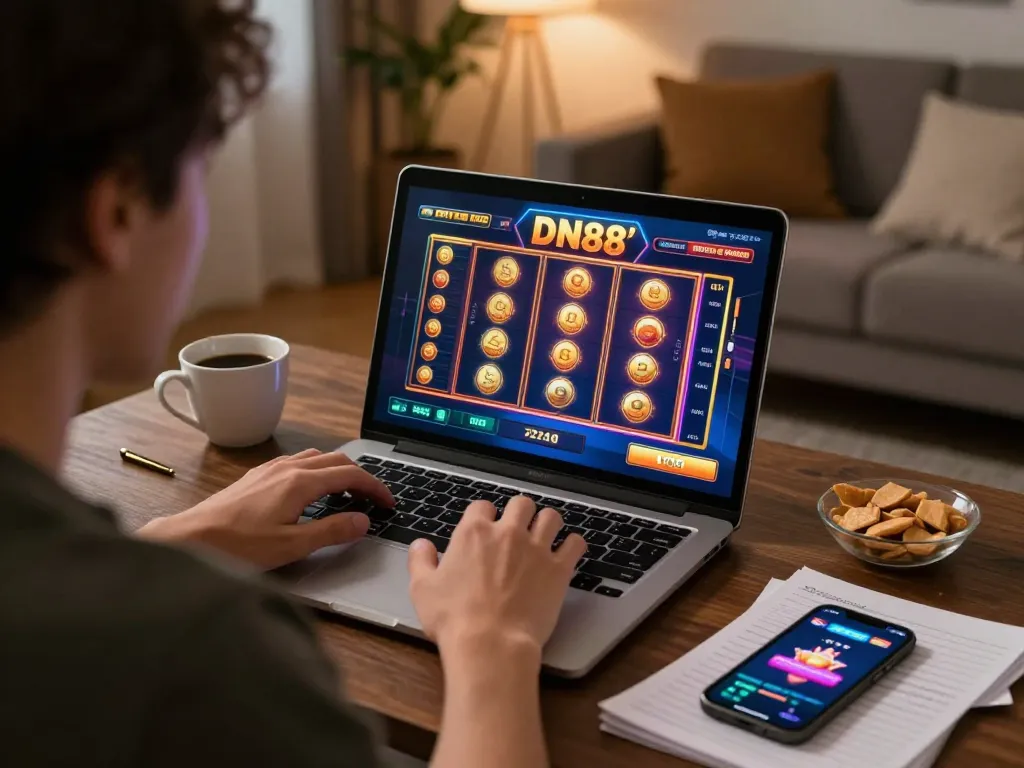 Play slots on DN88 for an exciting online gaming experience at home.
