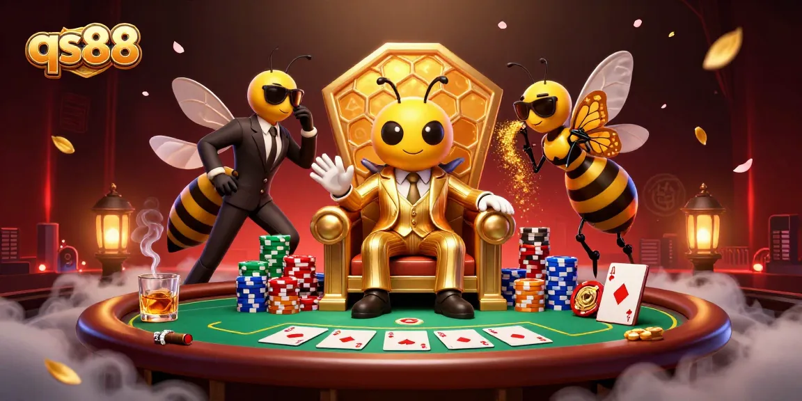 Engage in thrilling poker with qs88's 3D casino characters showcasing an immersive gambling experience.