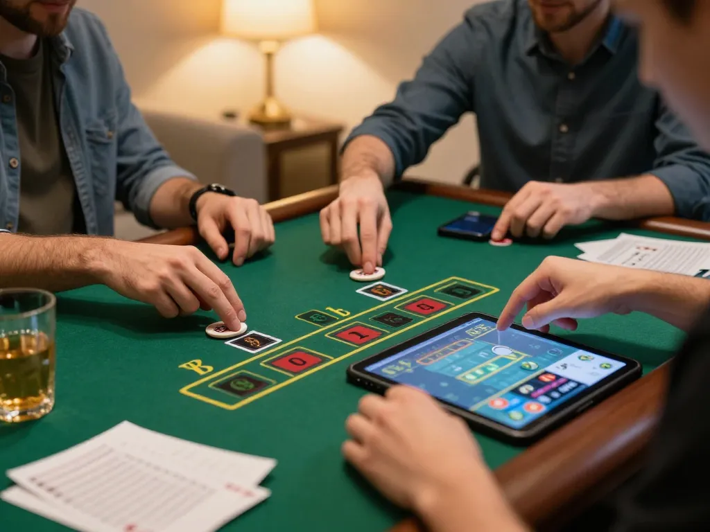 Engaging in fc88 live blackjack gameplay at home with tablet and strategy notes.