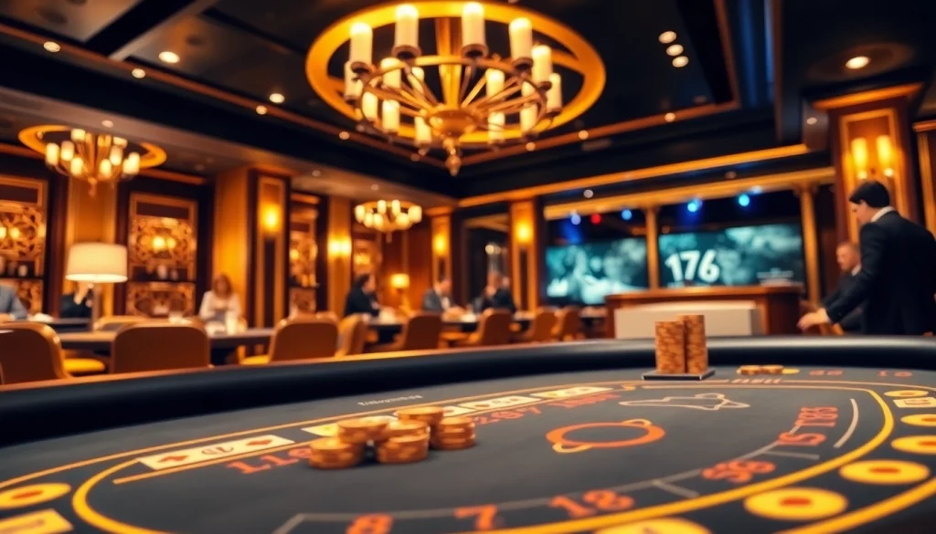 Entdecken Sie das beste Online Casino in der Schweiz mit stilvollem Ambiente und aufregenden Spielen an einem Spieltisch.