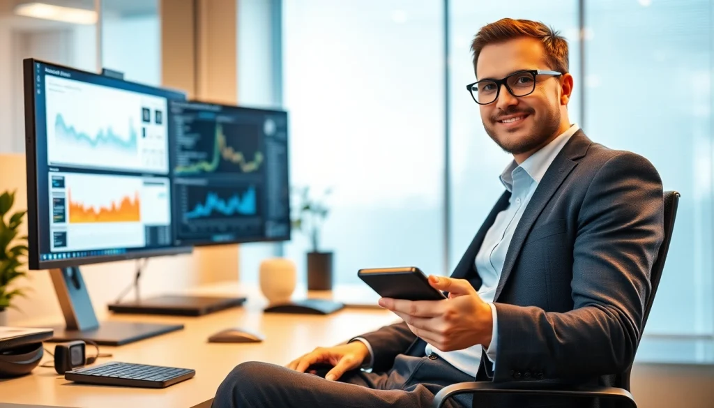 Professioneller Headhunter IT analysiert Talente in einem modernen Büro.