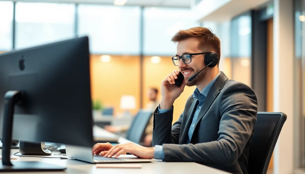 Headhunter IT engagiert sich in einem modernen Büro für die Rekrutierung von IT-Experten.