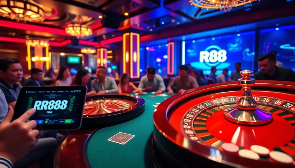 Experience intense gaming at RR88 casino with thrilling roulette and poker action.
