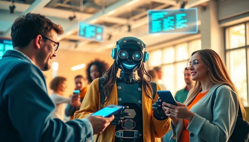 Engaging interaction with juicy ai chatbot in a modern tech environment