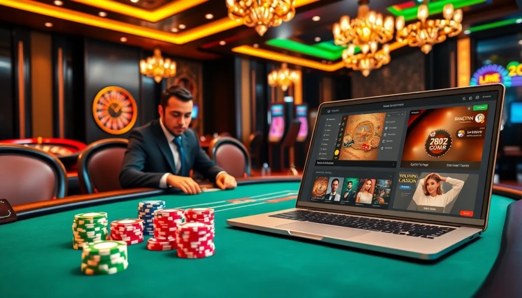 Engage with 88i đăng nhập at a luxurious online casino filled with poker action and vibrant game elements.
