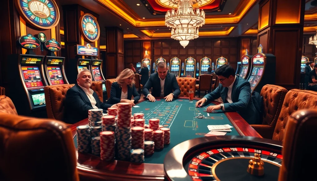 Players engaging in high-stakes poker at https://lc888s.com/, showcasing the thrill of casino gambling.