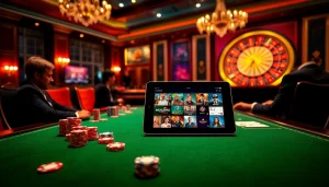 Experience high-stakes excitement at IWIN68 with vibrant poker chips and an elegant casino setup.
