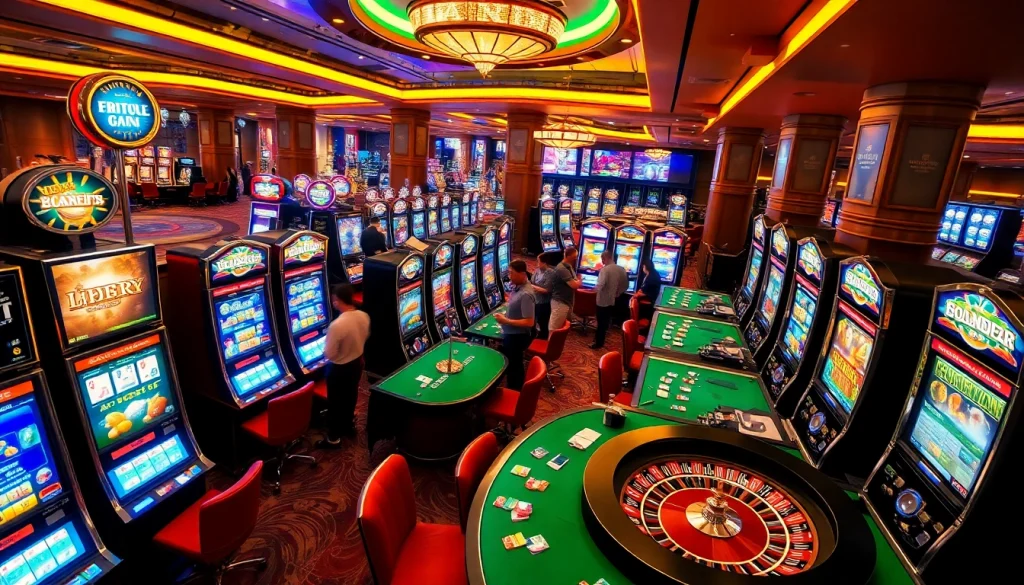 Experimentează Pacanele online Germania cu mașini de sloturi luminoase și o atmosferă vibrantă de cazinou.