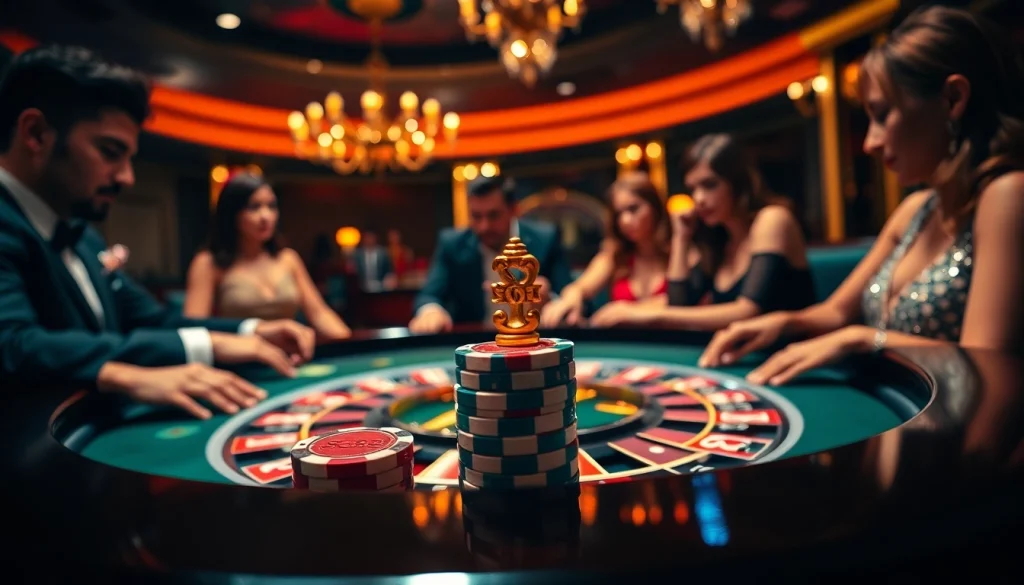 Exciting SC88 poker game setting with vibrant chips and casino ambiance.