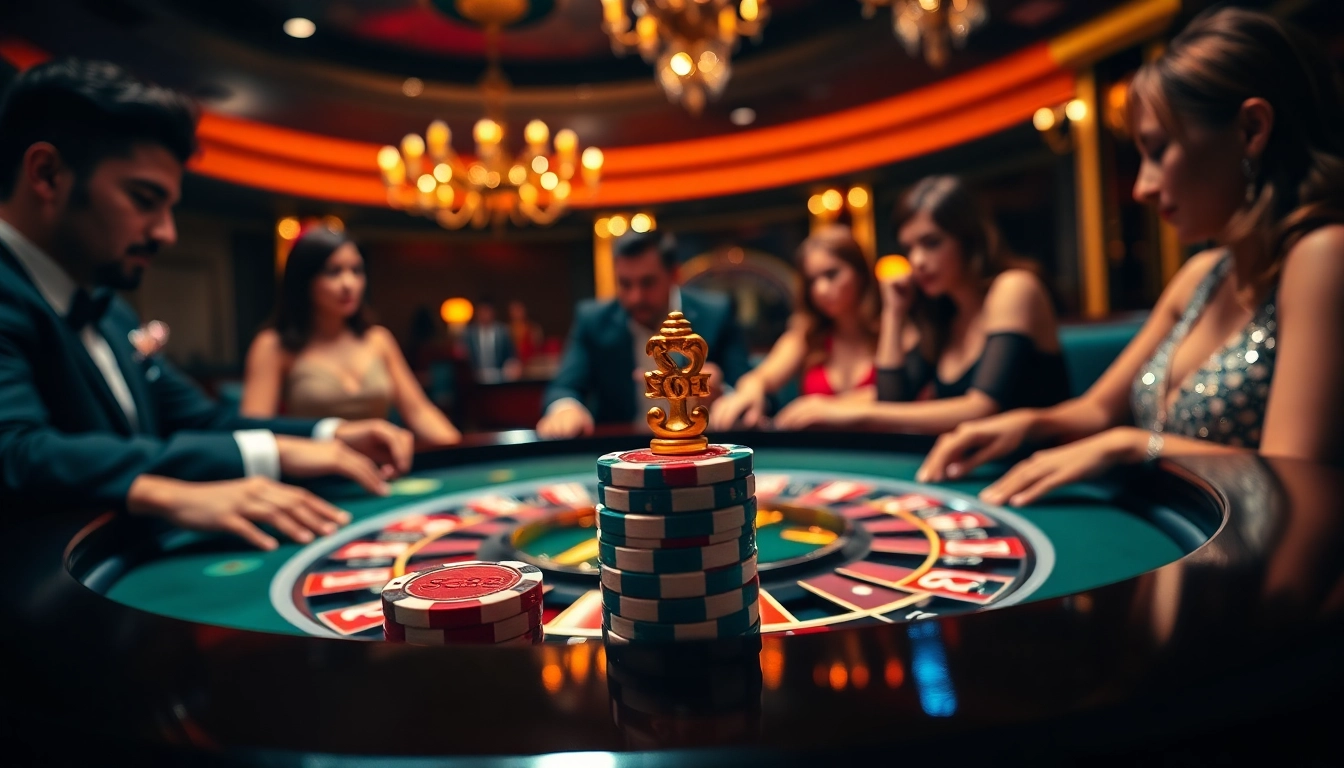 Exciting SC88 poker game setting with vibrant chips and casino ambiance.