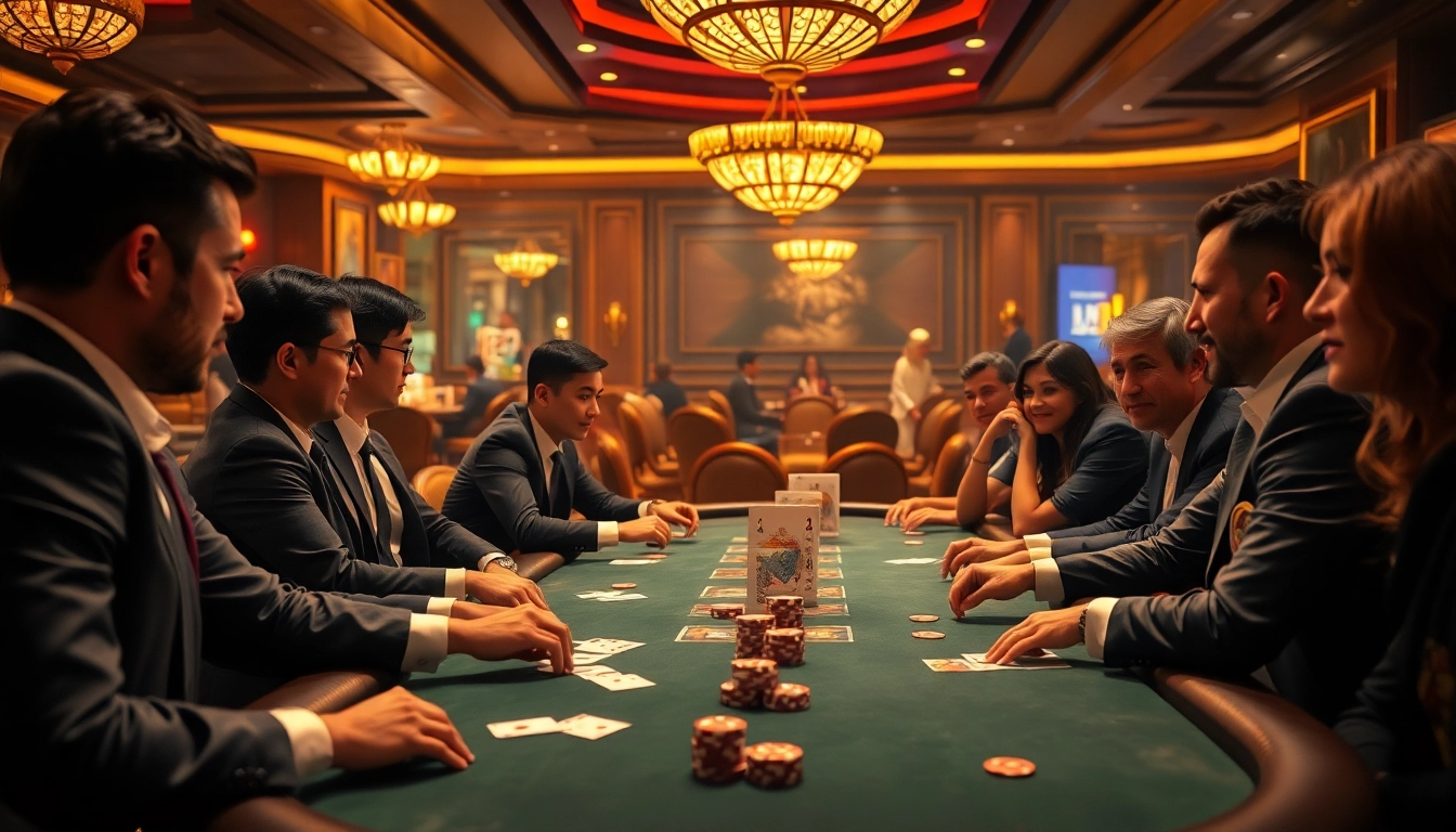 Spannende Spielszenen bei WestAce Germany mit Spielern am Pokertisch in elegantem Ambiente.