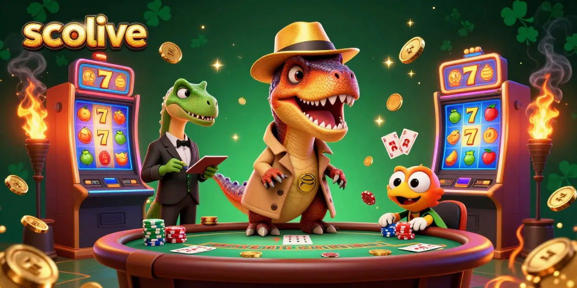 Socolive showcases a thrilling scene with a velociraptor card counter at blackjack, embodying gambling excitement.