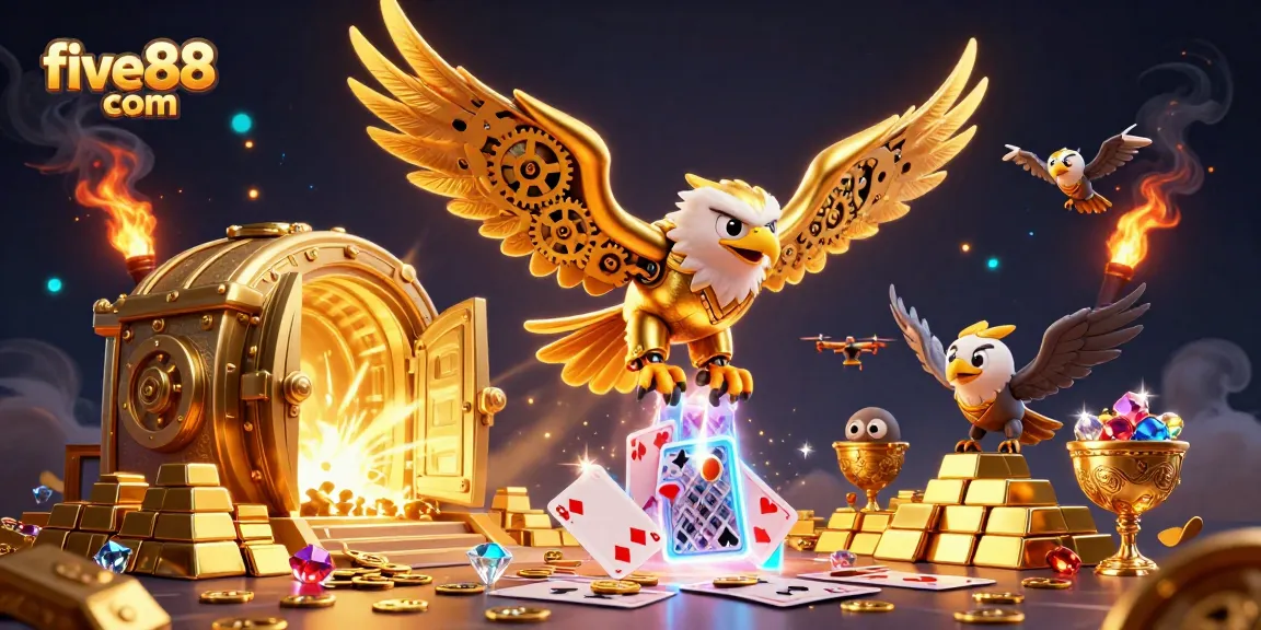 Engage with thrilling games at five88 com surrounded by dazzling treasures and vibrant casino action.